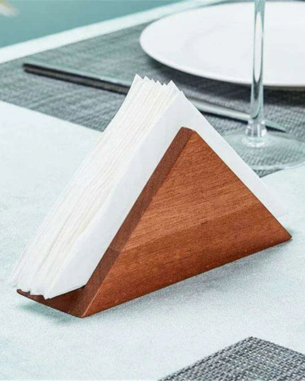 Sophisticated Wooden Tissue Holder Ensemble: Upgrade Your Dining Atmosphere