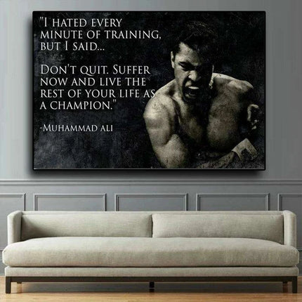 Muhammad Ali Inspirational Canvas Art for Elegant Home Décor