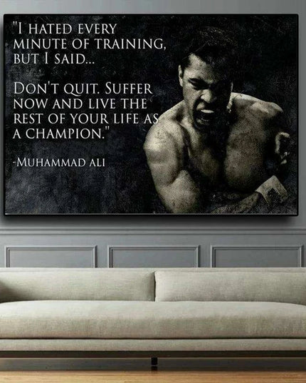 Muhammad Ali Inspirational Canvas Art for Elegant Home Décor