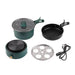 Compact Travel Multicooker: Foldable 110V/220V Cooking System for Frying, Steaming, and More