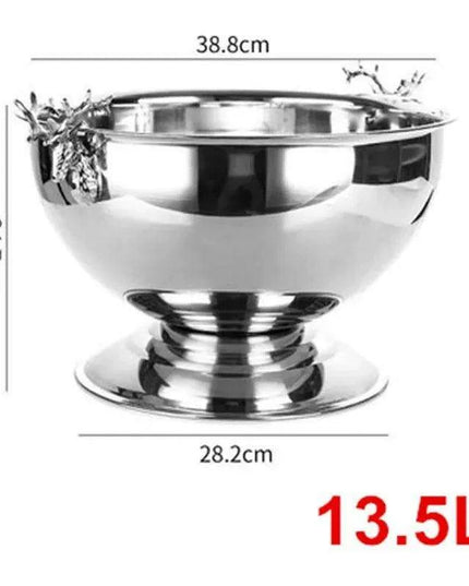 Elegant Stainless Steel Deer Head Beverage Chiller - Premium Ice Bucket