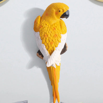 Shop1102962948 Lifelike Wall-Mounted Parrot Sculpture for Garden Decor