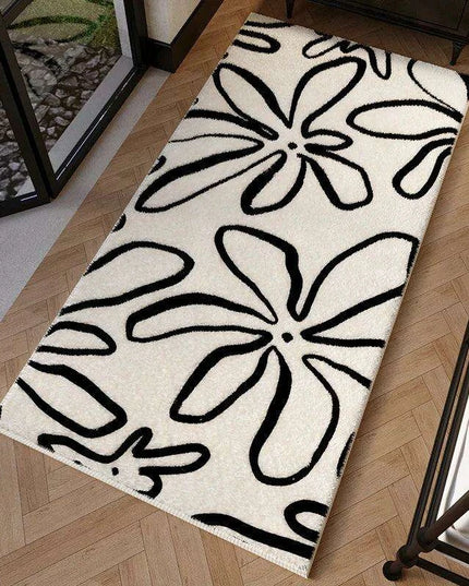 Chic French Botanical Plush Area Rug - Elevate Your Home Aesthetic