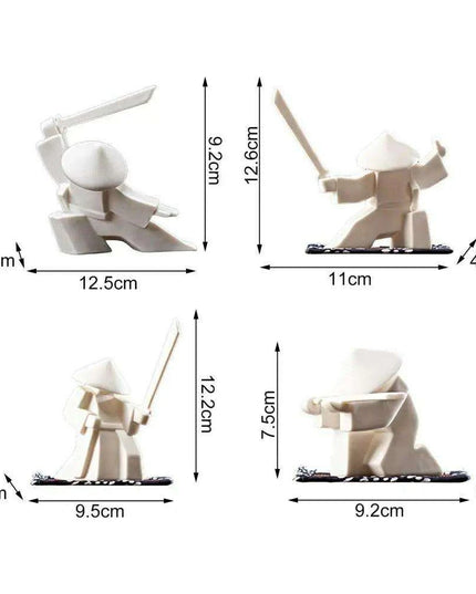 Elegant Samurai Porcelain Incense Holder - Unique Artistic Censer for Home Serenity