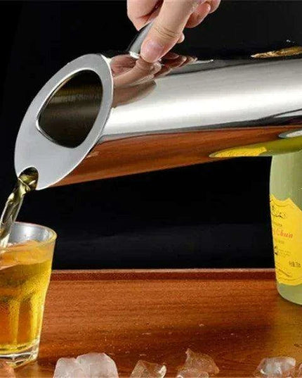 Stylish Stainless Steel Beverage Pitcher with Ice Guard and Divided Wine Insert - High Quality and Fast Shipping