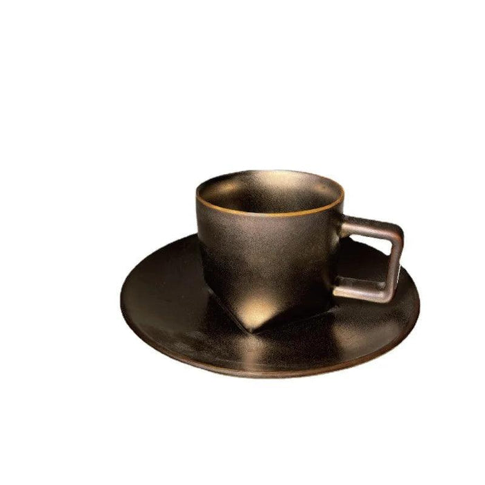 Enhance Your Coffee Moments with Our Sophisticated Espresso Cup and Saucer Ensemble