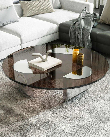Elegant Nordic Transparent Round Coffee Table