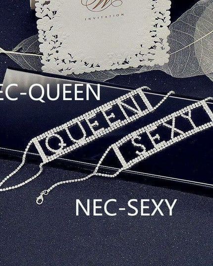 Crystal Charm: Love Letter Rhinestone Choker Necklace