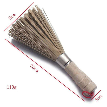 Sustainable Bamboo Wok and Pot Cleaning Brush Set - Eco-Conscious Kitchen Essentials