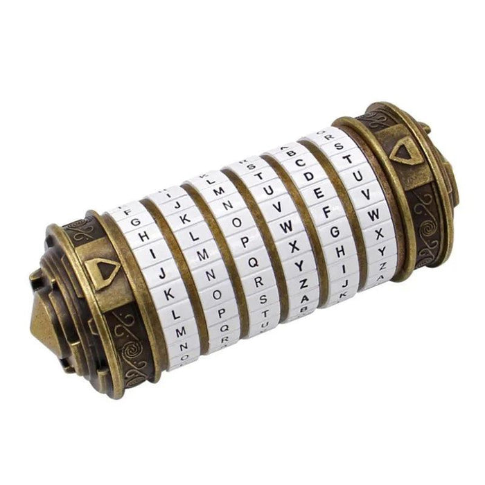 Enigmatic Da Vinci Code Cryptex Puzzle - Charming Gift & Intellectual Challenge for Friends