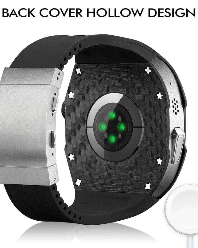 Luxurious Carbon Fiber Upgrade Set for Apple Watch: Elevate Your Style and Protection