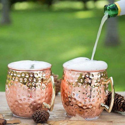 Premium Copper-Plated Moscow Mule Mugs Set - Perfect for Entertaining and Celebrations