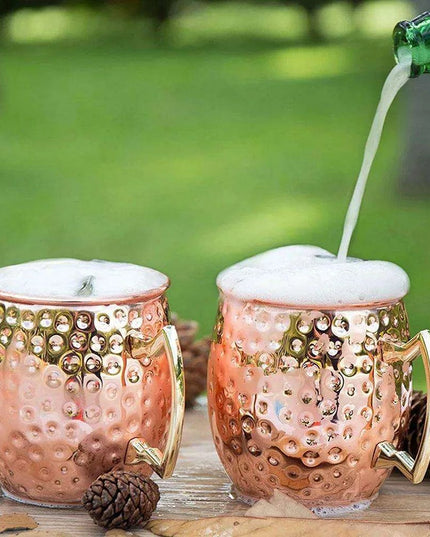 Premium Copper-Plated Moscow Mule Mugs Set - Perfect for Entertaining and Celebrations