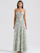 Stunning Backless A-line Maxi Dress with Adjustable Straps – Ideal for Celebratory Events & Summer Gatherings