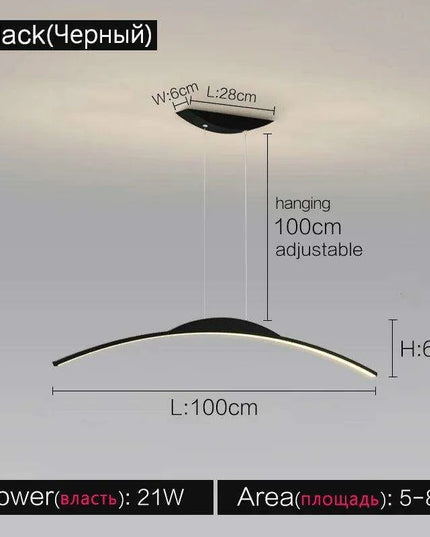 Contemporary Italian Adjustable Pendant Light - Customizable Lighting with Durable Aluminum and Flexible Silica Gel