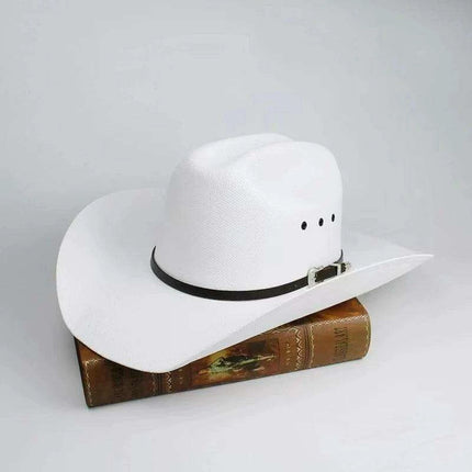 Stylish Handwoven Straw Cowboy Hat - Unisex Summer Sun Protection for 2023