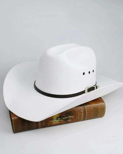 Stylish Handwoven Straw Cowboy Hat - Unisex Summer Sun Protection for 2023