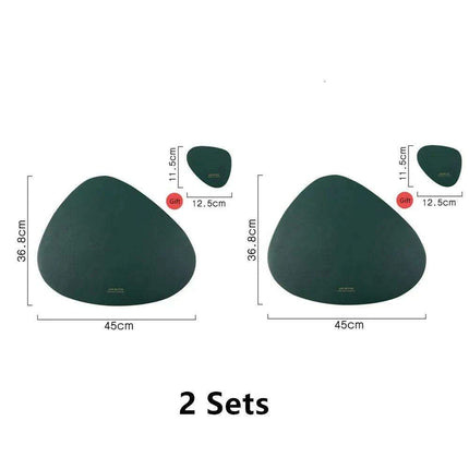 Luxe PU Leather Dining Ensemble - Chic Tableware Collection