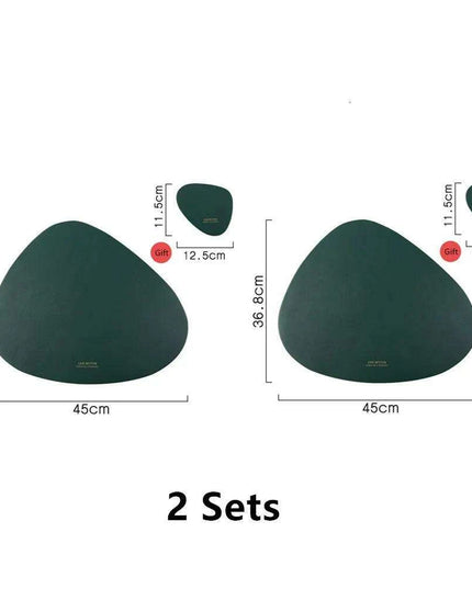 Luxe PU Leather Dining Ensemble - Chic Tableware Collection