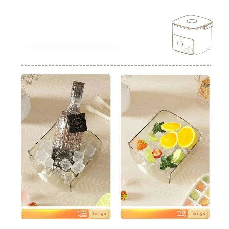 Premium Double Layer Ice Cube Maker - Food Safe Ice Storage Solution