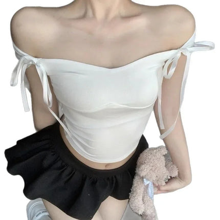 Butterfly Bow Knot Slim-Fit Short-Sleeve T-Shirt | Très Elite