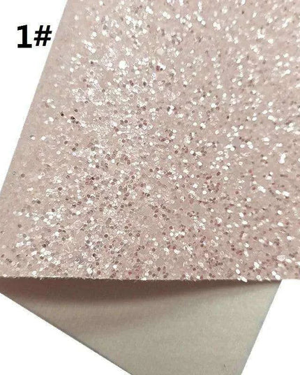 Sparkling Pink Chunky Glitter Faux Leather Craft Sheets - Essential for DIY Creators