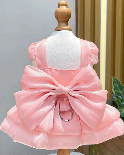 Charming Striped Butterfly Midi Dress for Small Dogs – Ideal for Special Occasions