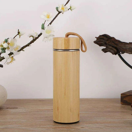 Personalized Eco-Friendly Bamboo Insulated Mug with Temperature Indicator