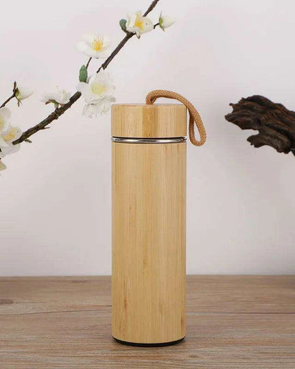 Personalized Eco-Friendly Bamboo Insulated Mug with Temperature Indicator