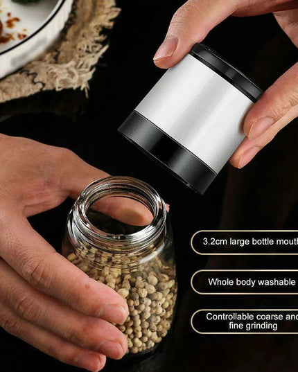 Adjustable Ceramic Spice Grinder with Custom Coarseness Control