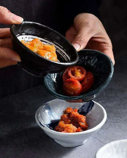 Elegant 3.5 Inch Handcrafted Japanese Ceramic Snack Bowl – Vintage Stoneware Dipping Dish