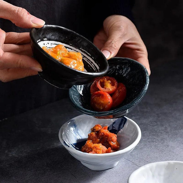 Elegant 3.5 Inch Handcrafted Japanese Ceramic Snack Bowl – Vintage Stoneware Dipping Dish