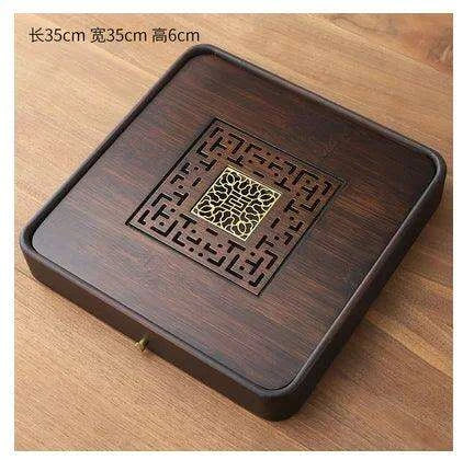 Elegant Wooden Tea Set with Nordic Coasters and Mess-Free Serving Design