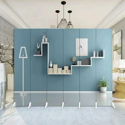 Versatile Mobile Folding Chinese Partition Screen for Hotels and Offices - Dual-Sided Conference Divider