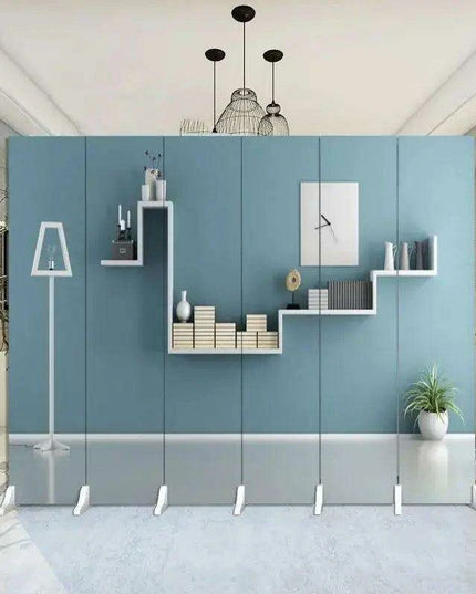 Versatile Mobile Folding Chinese Partition Screen for Hotels and Offices - Dual-Sided Conference Divider