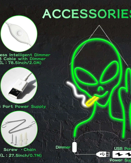 Cosmic Vibe LED Neon Light: Adjustable Brightness for Stylish Home and Party Ambiance