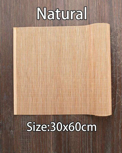 Sophisticated Bamboo Table Runner and Coaster Duo for Dining and Tea Events