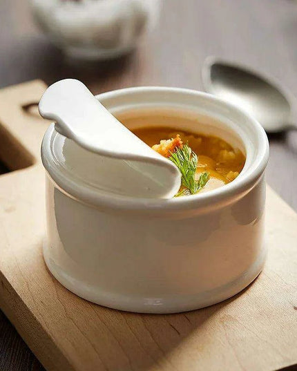 Sophisticated Ceramic Bowl and Saucer Set for Gourmet Dining Experience