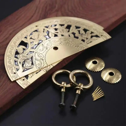 Chinese Antique Copper Cabinet Handle Shoees Wardrobe Door Brass Retro Furniture Knob Engraved Round Handles Door Decoration chinese-antique-copper-cabinet-handle-shoees-wardrobe-door-brass-retro-furniture-knob-engraved-round-handles-door-decoration
