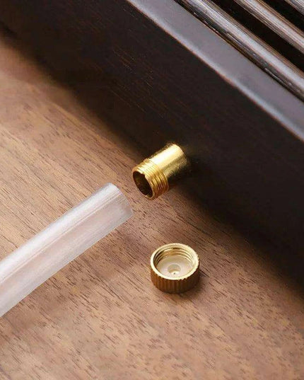 Bamboo Serving Tray for Tea and Coffee - 25cm Portable Wooden Tray