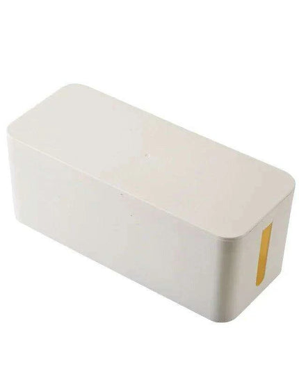 Elegant Wooden Cable Management Box with Enhanced Cooling Features and Versatile Aesthetics