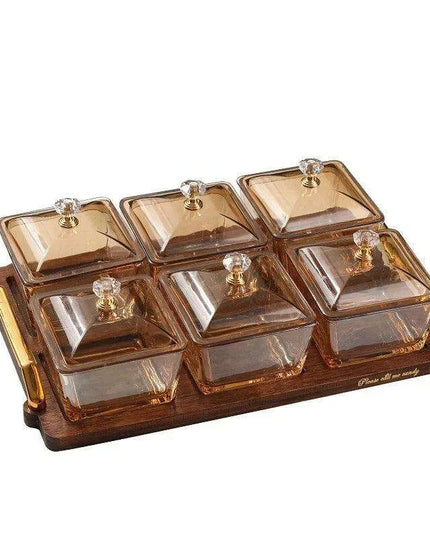 Sophisticated Glass Platter for Elegant Snack Presentation - Ideal for Upscale Events