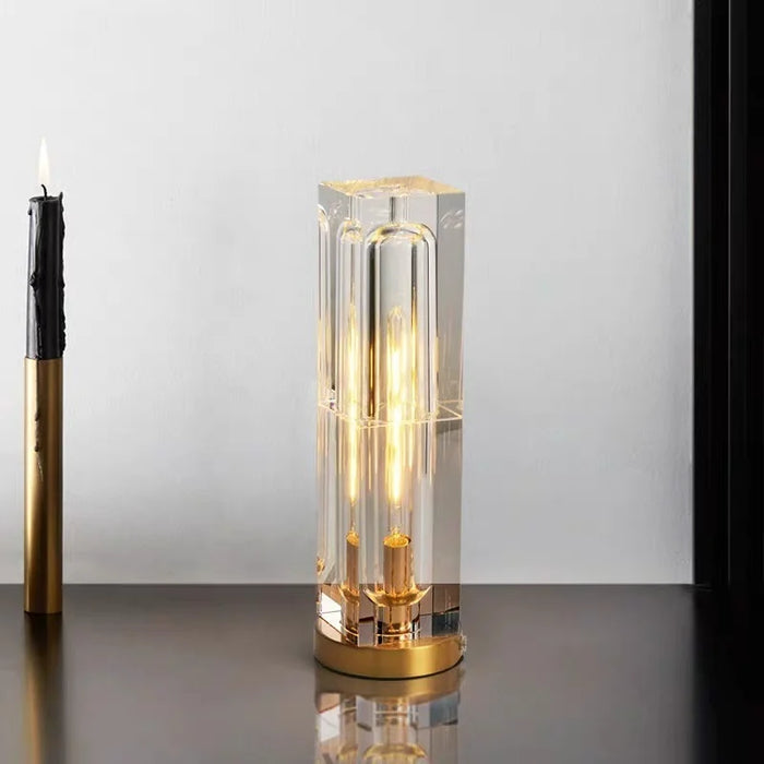 Modern Crystal Suspension Desk Lamp - Elegant LED Lighting Solution