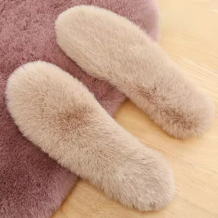 Cloud Insole Plush Rabbit Fur Insoles - Warm, Soft, Breathable