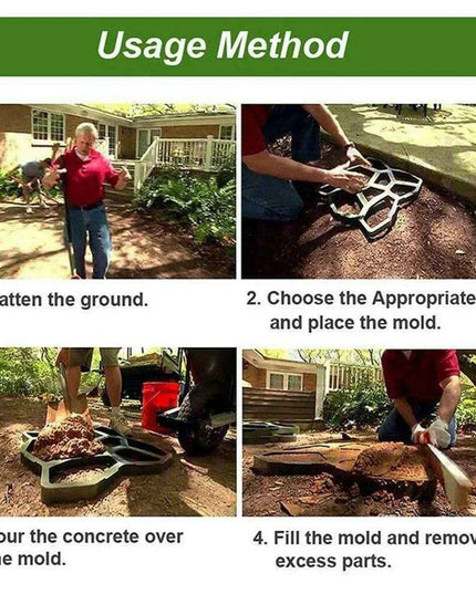 Versatile DIY Concrete Walkway Mold for Personalized Garden Paths and Driveways