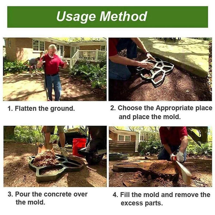 Versatile DIY Concrete Walkway Mold for Personalized Garden Paths and Driveways