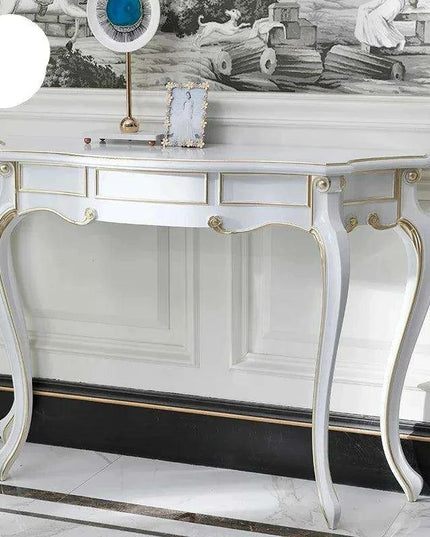 Retro Nordic Elegance Console Table - Timeless Entryway Decor Accent