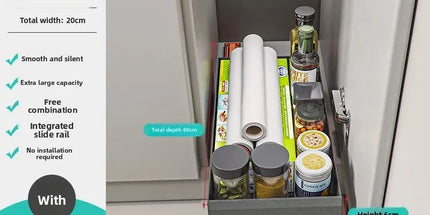 Single-Layer Pull-Out Cabinet Storage Tray