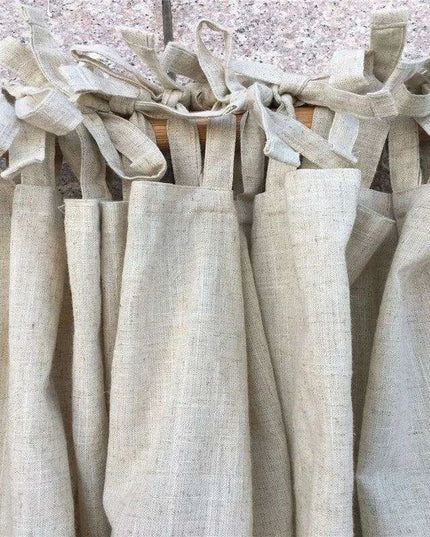 Custom Natural Linen Curtains with Breathable Tulle - Elevate Your Living Space Chic