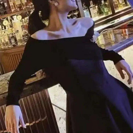 Stylish Sleeveless High Waist Evening Dress with Boat Neck for Women